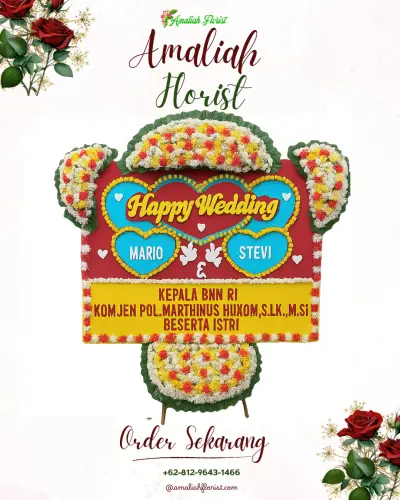 Karangan Papan Bunga Pernikahan di Magetan